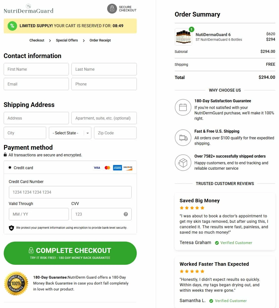 Secure Checkout Form